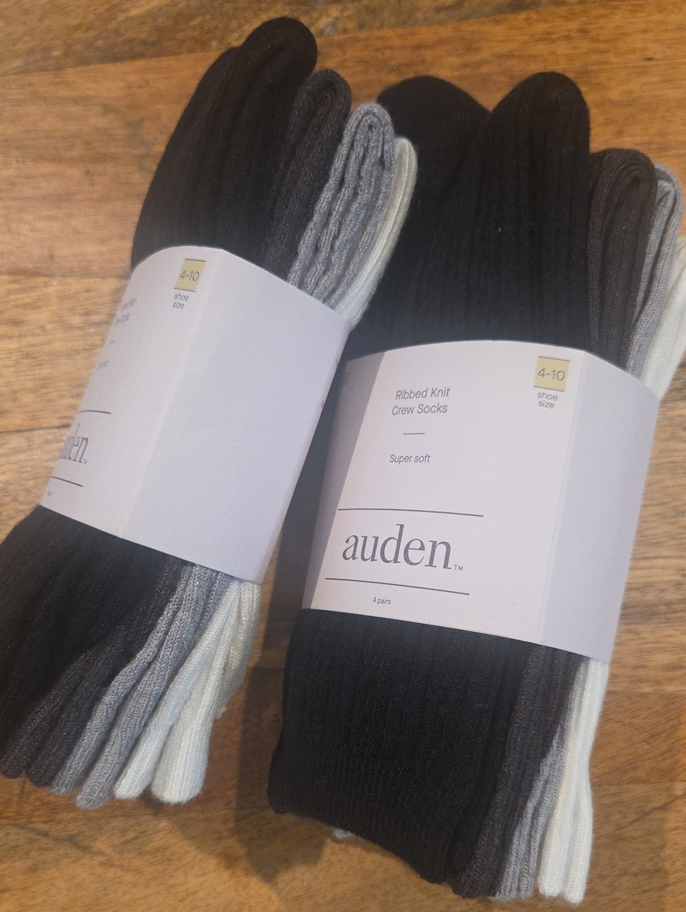 NWT Auden Ribbed Crew Socks Pack  BUNDLE 12 Pair!